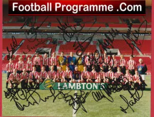 Sunderland Football Club Multi Autographed Signed Team Picture 1997