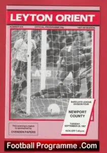 Leyton Orient v Newport County 1987 – Last Season