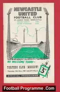 Newcastle United v Torpedo Moscow 1959 – 1950’s Friendly Game