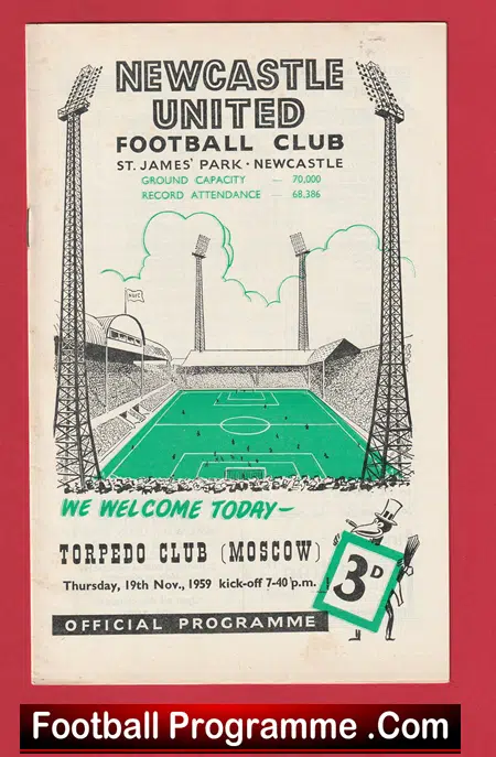 Newcastle United v Torpedo Moscow 1959 - 1950's Friendly Game - Image 2