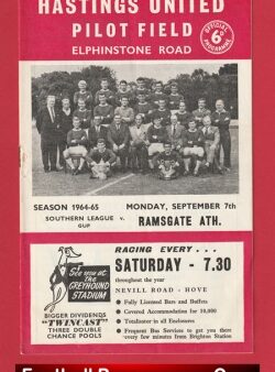 Hastings United v Ramsgate Athletic 1964 – Pilot Field Ground