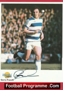 Queens Park Rangers Gerry Francis Autographed Signed Picture Card