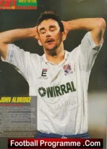 Tranmere Rovers John Aldridge Autographed Signed Picture