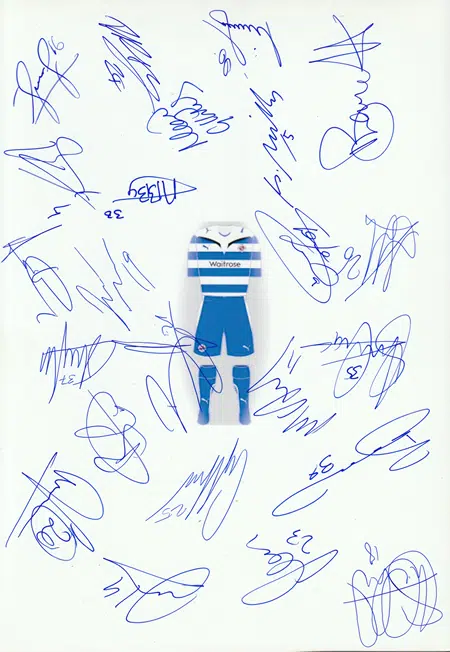 Reading Football Club Multi Autographed Sheet - Image 2