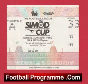 Everton v Nottingham Forest 1989 – Full Members Cup Final Ticket