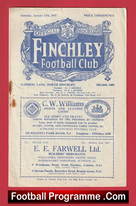 Finchley v Clapton 1955 - London Senior Cup Replay - Image 2