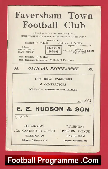 Faversham Town v Ford United 1960 - Image 2