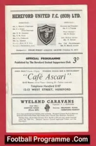 Hereford United v Gravesend 1962