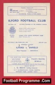 Enfield v Ilford 1965 – Match Day Programme