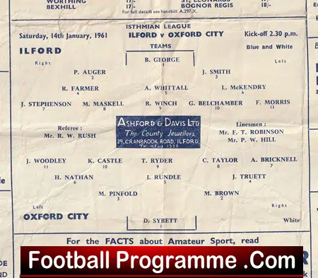 Ilford v Oxford City 1961 - Image 3