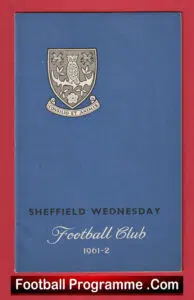 Shefield Wednesday Hand Book Handbook 1961 – 1962