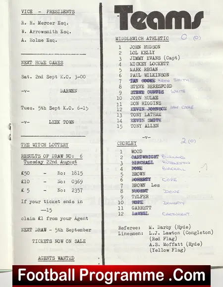 Middlewich Athletic v Chorley 1978 - Cheshire League - Image 3
