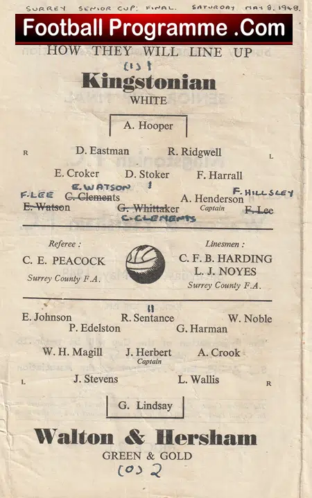 Kingstonian v Walton Hersham 1948 Senior Cup Final - Image 3