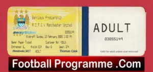 Manchester City v Manchester United 2005 – Football Ticket