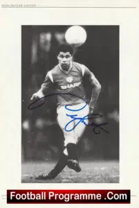 Manchester United Paul McGrath + Gordon Strachan Signed Picture Man Utd