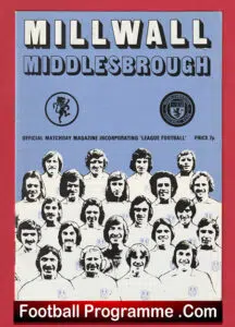 Millwall v Middlesbrough 1973