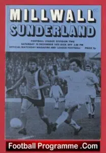 Millwall v Sunderland 1973