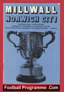 Millwall v Norwich City 1973