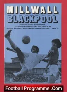 Millwall v Blackpool 1973