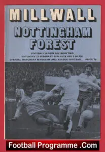 Millwall v Nottingham Forest 1974