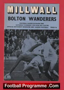 Millwall v Bolton Wanderers 1974