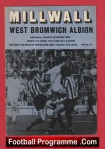 Millwall v WBA 1974