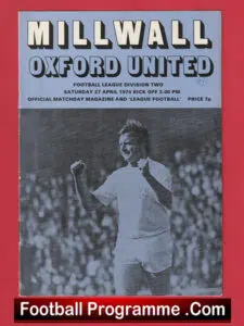 Millwall v Oxford United 1974