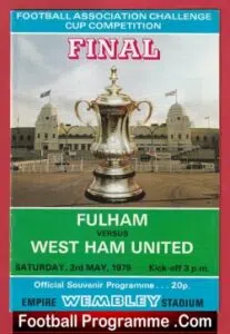 West Ham United v Fulham 1975 – FA Cup Final Wembley