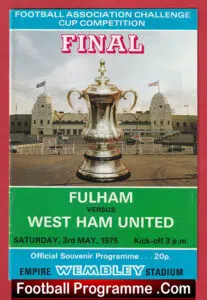 West Ham United v Fulham 1975 – FA Cup Final Wembley