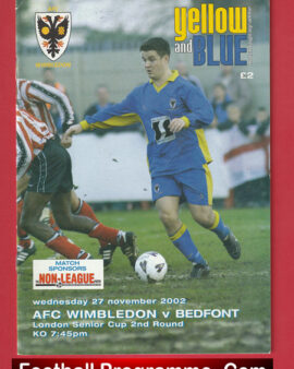 AFC Wimbledon v Bedfont 2002 – First Season for AFC Wimbledon