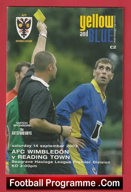 AFC Wimbledon v Reading Town 2002 - First Season for AFC Wimbledon - Image 2