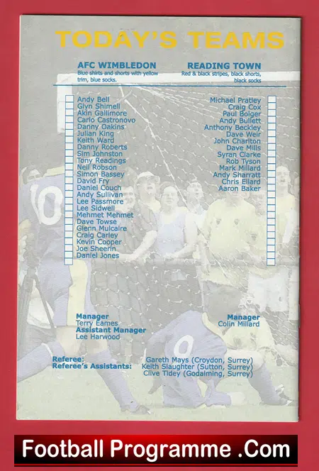 AFC Wimbledon v Reading Town 2002 - First Season for AFC Wimbledon - Image 3