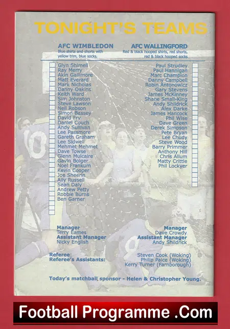 AFC Wimbledon v AFC Wallingford 2003 - First Season for AFC Wimbledon - Image 3