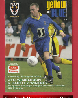 AFC Wimbledon v Hartley Wintney 2002 – First Season for AFC Wimbledon