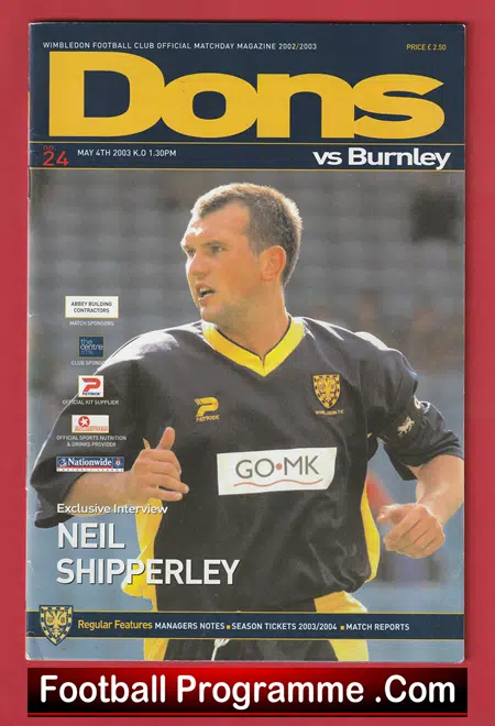 Wimbledon v Burnley 2003 - Last Game at Selhurst Park - Image 2