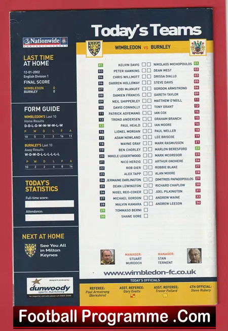 Wimbledon v Burnley 2003 - Last Game at Selhurst Park - Image 3