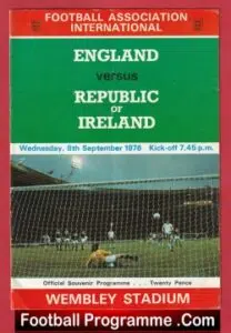 England v Ireland 1976 – International Match Wembley