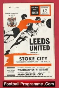 Leeds United v Stoke City 1970