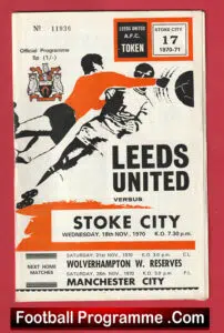 Leeds United v Stoke City 1970