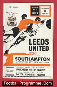 Leeds United v Southampton 1970