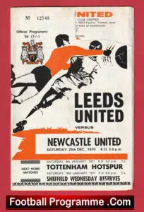 Leeds United v Newcastle United 1970