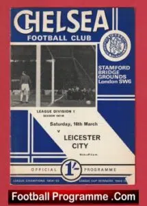 Chelsea v Leicester City 1968