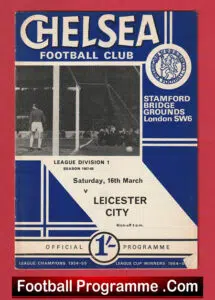 Chelsea v Leicester City 1968