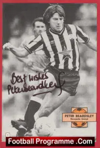 Newcastle United Peter Beardsley Signed Magazine Picture