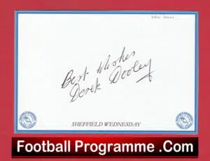 Sheffield Wednesday Derek Dooley Footballer Signed Autograph Card