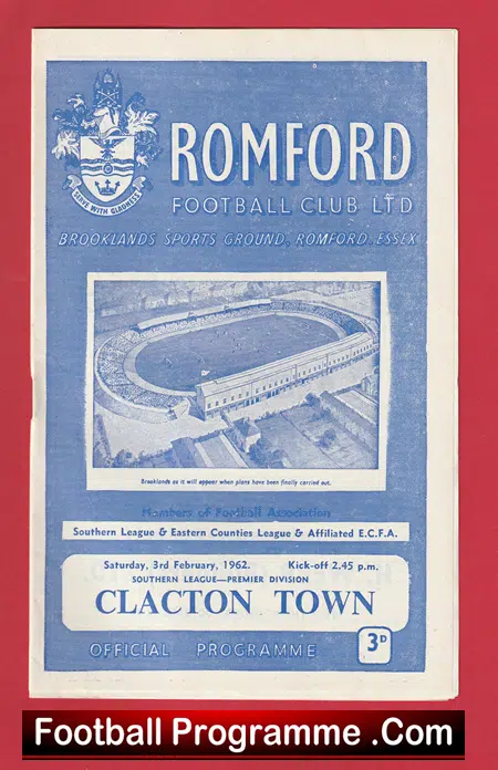 Romford v Clacton Town 1962 - Football Programme - Image 2