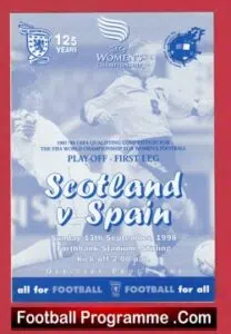 Scotland Ladies v Spain 1998 – Womens Football Forthbank Stirling