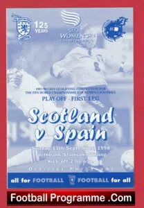Scotland Ladies v Spain 1998 – Womens Football Forthbank Stirling