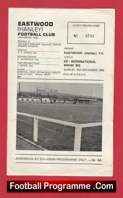 Eastwood v Ex International Show Biz 1969 - Charity Match Albert Quixall