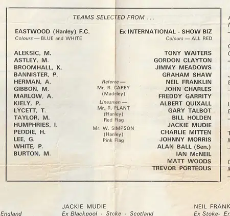 Eastwood v Ex International Show Biz 1969 - Charity Match Albert Quixall - Image 4